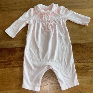 Ralph Lauren pink ruffle collar onesie 3M